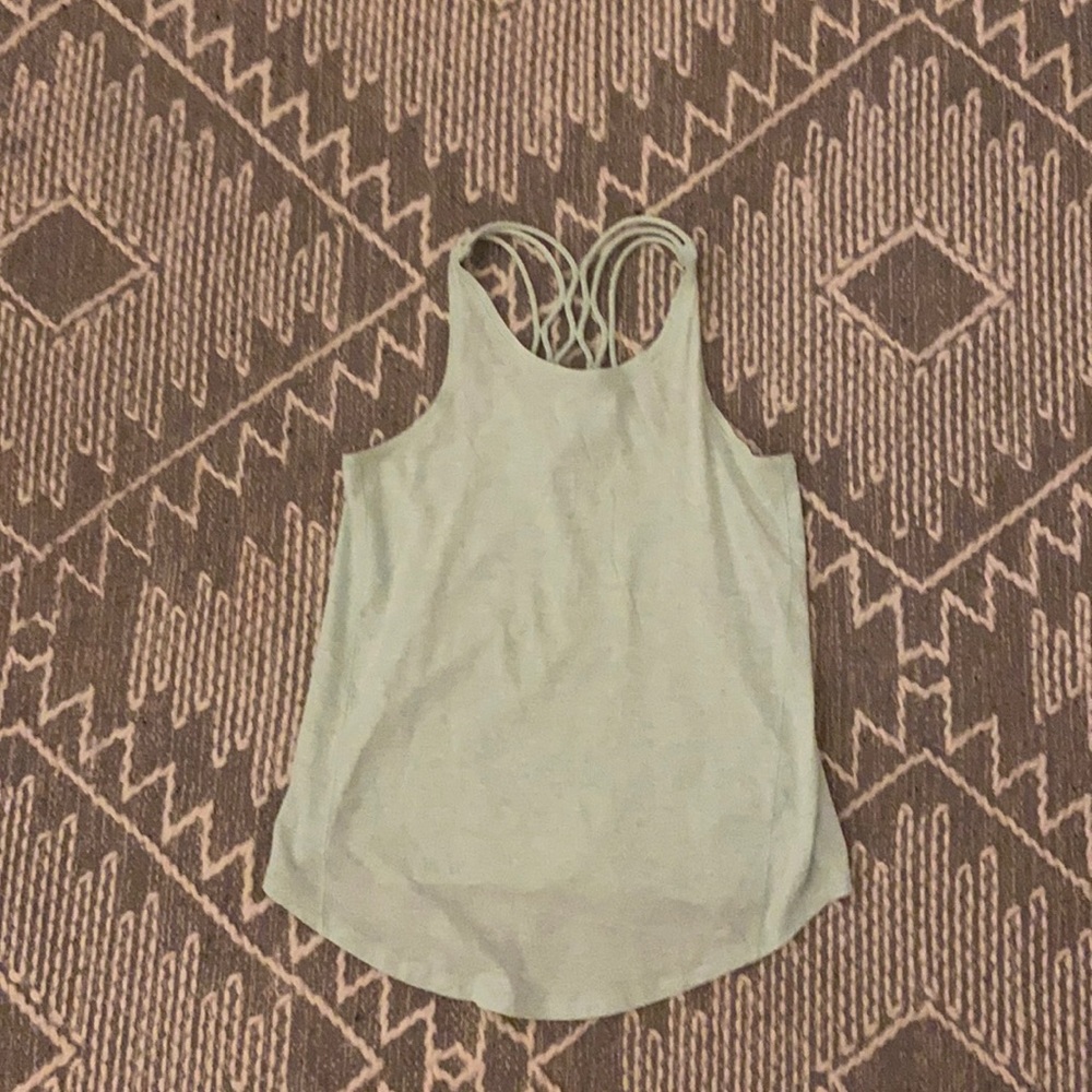 Ivivva Girls mint racer back tank top.